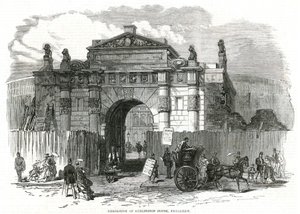 Rozbiórka Burlington House, Piccadilly autorstwa English School