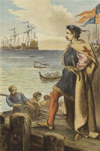 Wyjazd Ryszarda I do Palestyny (kolorowy grawerunek) autorstwa English School