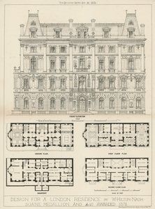 Projekt londyńskiej rezydencji autorstwa W Hilton Nash autorstwa English School