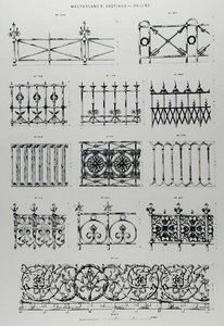 Wzory balustrad żeliwnych z 