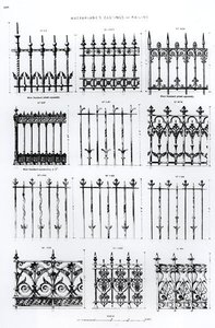Wzory balustrad żeliwnych z 