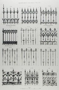 Wzory balustrad żeliwnych z 