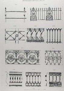 Wzory balustrad żeliwnych z 