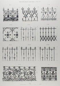 Wzory balustrad żeliwnych z 