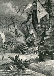 Zniszczenie hiszpańskiej Armady, 1865 autorstwa English School