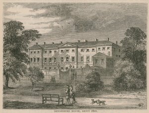Devonshire House, Londyn, około 1800 autorstwa English School