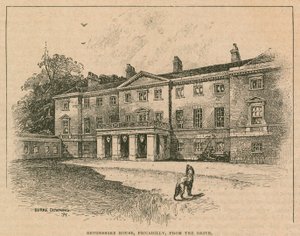 Devonshire House, Piccadilly, Londyn, od podjazdu autorstwa English School