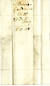 Devonshire MSS AS 3101, folio z pakietu rachunków uregulowanych przez Pinder Simpsona dla Lorda George