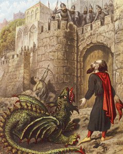 Diabolus, Chora Pauza i Tyzyfona przed Bramami Mansoul autorstwa English School