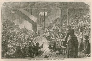 Pora obiadowa w obdartej szkole Clare Market, Boże Narodzenie 1869 autorstwa English School