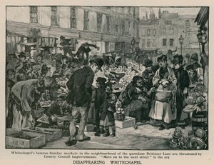 Znikanie Whitechapel: słynne niedzielne targi w sąsiedztwie Quondam Petticoat Lane są zagrożone przez ulepszenia Rady Hrabstwa autorstwa English School