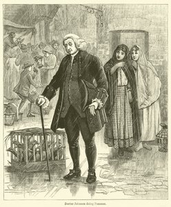 Doktor Johnson robi pokutę (grawerowanie) autorstwa English School