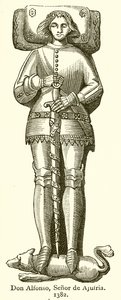 Don Alfonso, Pan Ajufria. 1382 autorstwa English School