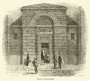 Drzwi Newgate (grawerunek) autorstwa English School