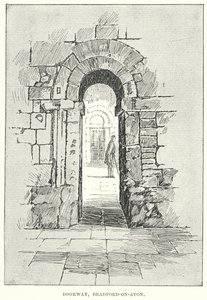 Drzwi, Bradford-on-Avon (grawerunek) autorstwa English School