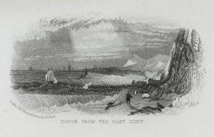 Dover z East Cliff, Kent (grawerowanie) autorstwa English School