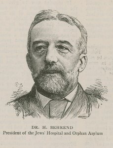 Dr H Behrend, prezes Szpitala Żydowskiego i Azylu Sierot autorstwa English School
