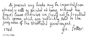 Dr John Potter autorstwa English School