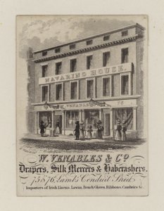 Drapers, W Venables & Co, karta handlowa autorstwa English School