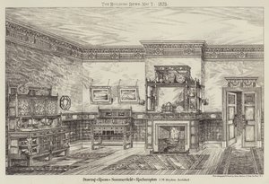 Drawing Room, Summerfield, Roehampton (grawerunek) autorstwa English School
