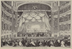Rysunek przedstawiający nagrody Związku Artystycznego, Drury Lane Theatre, Londyn (grawerunek) autorstwa English School
