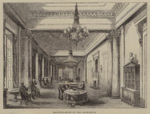 Salon w Athenaeum Club, Londyn (grafika) autorstwa English School