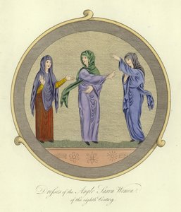 Suknie kobiet anglosaskich z VIII wieku autorstwa English School
