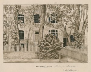 Ducketts Farm House, Tottenham, Londyn (wc na papierze) autorstwa English School