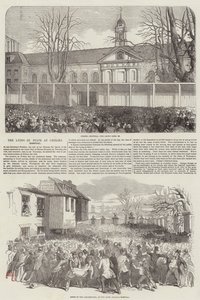 Duke of Wellington leżący w stanie w szpitalu Chelsea (grawerowanie) autorstwa English School