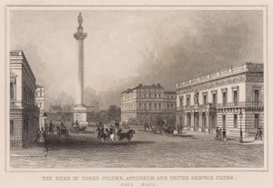 Kolumna Duke of Yorks, Ateneum i Kluby Zjednoczonej Służby, Pall Mall autorstwa English School