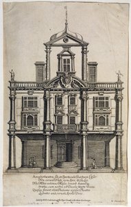 Dukes Theatre, Dorset Gardens, grawerowane przez W. Sherwina (ok. 1645-1711) 1673 autorstwa English School