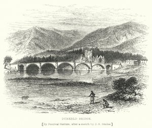 Most Dunkeld (rycina) autorstwa English School