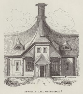 Dunstall Hall Gate-Lodge (grawerowanie) autorstwa English School
