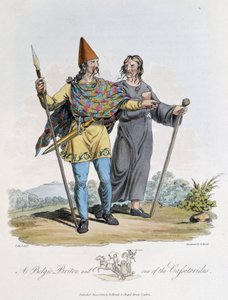 Holender i wojownik - w „”Celtach i Gotach, obyczajach mieszkańców Wysp Brytyjskich z początku VI wieku i narodów Gotów zachodniego wybrzeża Bałtyku””, autorstwa S.R. Meyricka i Ch. Kowal autorstwa English School