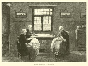 Holenderskie wnętrze w Katwijk autorstwa English School