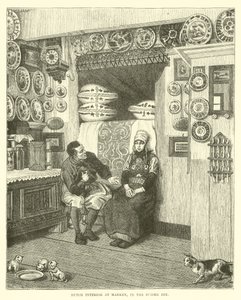 Holenderskie wnętrze w Marken, w Zuider Zee autorstwa English School