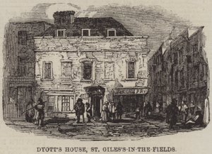 Dom Dyotta, St Giles-in-the-Fields (grawerowanie) autorstwa English School