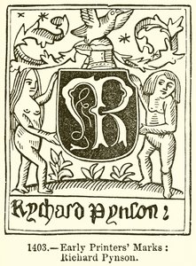 Wczesne znaki drukarskie: Richard Pynson autorstwa English School