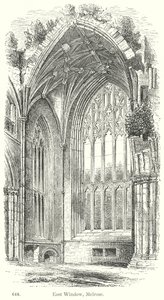 Wschodnie okno, Melrose (grawerunek) autorstwa English School