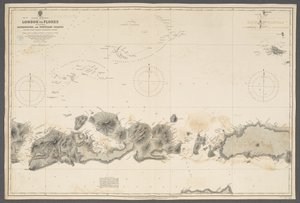 Archipelag Wschodni, Lombok do Flores, w tym wyspy Paternoster i Postillon; z … sondaży rządu Batawii. [Wykres Admiralicji], Londyn autorstwa English School