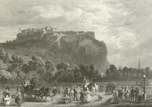 Zamek w Edynburgu z Princes Street autorstwa English School