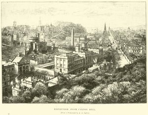 Edynburg, z Calton Hill autorstwa English School