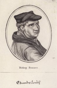 Edmund Bonner , angielski duchowny i biskup Londynu, który prześladował protestantów za panowania Marii I (grafika) autorstwa English School
