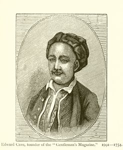 Edward Cave, założyciel Gentlemans Magazine autorstwa English School