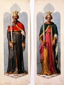 Edward II i Ryszard I (wc na papierze) autorstwa English School