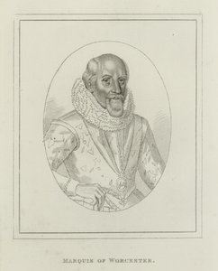 Edward Somerset, markiz Worcester (grawerowanie) autorstwa English School