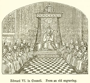 Edwarda VI. w Radzie autorstwa English School