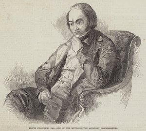 Edwin Chadwick, Esquire, jeden z Metropolitan Sanatory Commissioners (Grawerowanie) autorstwa English School