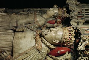 Figura Henryka IV (1367-1413) na jego grobie w katedrze w Canterbury (marmur)