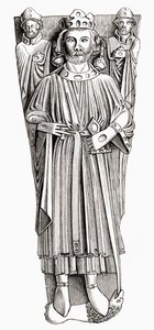 Effigy króla Jana na jego grobie w katedrze w Worcester, z 